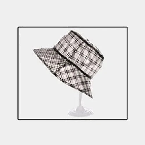 Plaid Check Pattern Bucket Hat - Jewelry Store by Erik Rayo