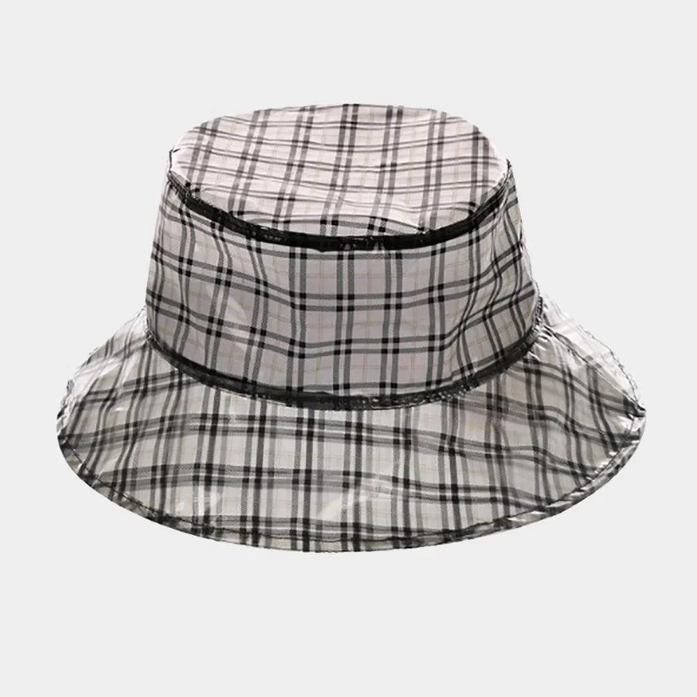 Plaid Check Pattern Bucket Hat - Jewelry Store by Erik Rayo