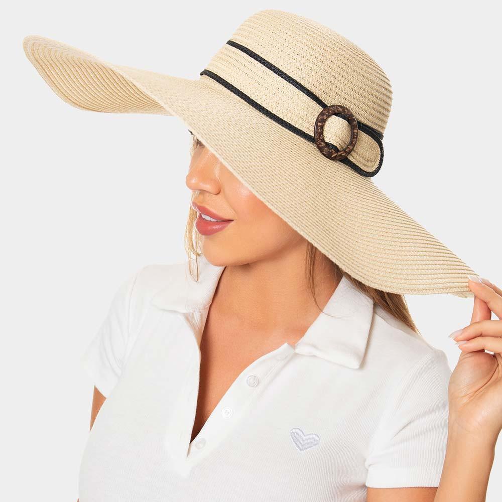 Buckle Band Straw Sun Hat - Jewelry Store by Erik Rayo