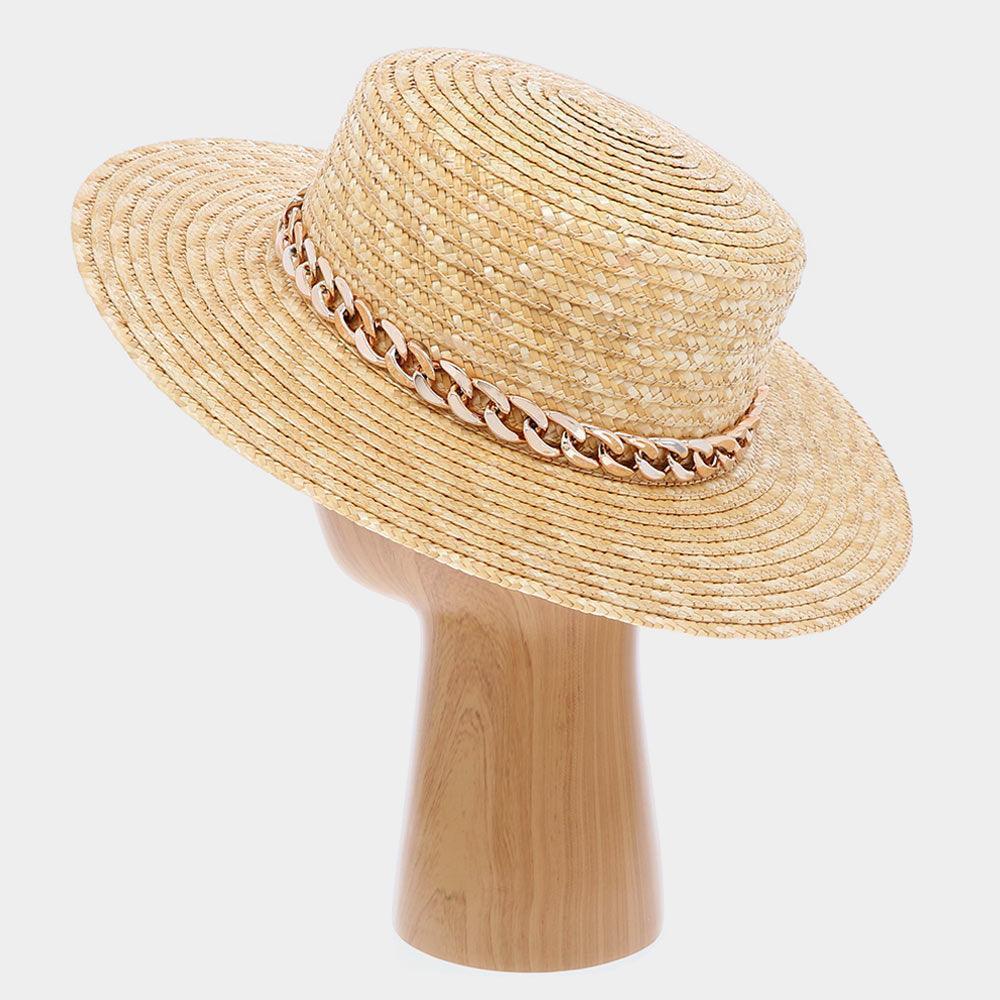 Chain Band Straw Sun Hat - Jewelry Store by Erik Rayo