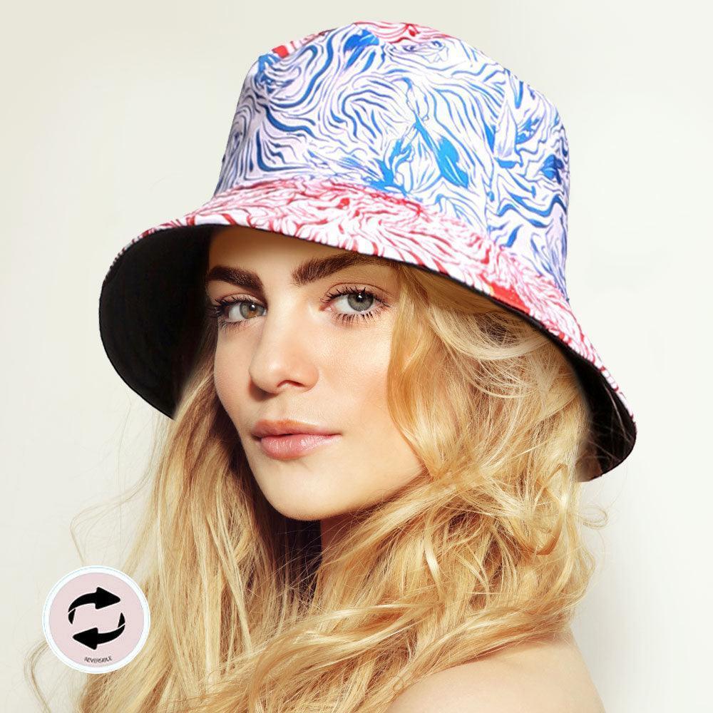 Reversible Abstract Patterned Bucket Hat - Jewelry Store by Erik Rayo