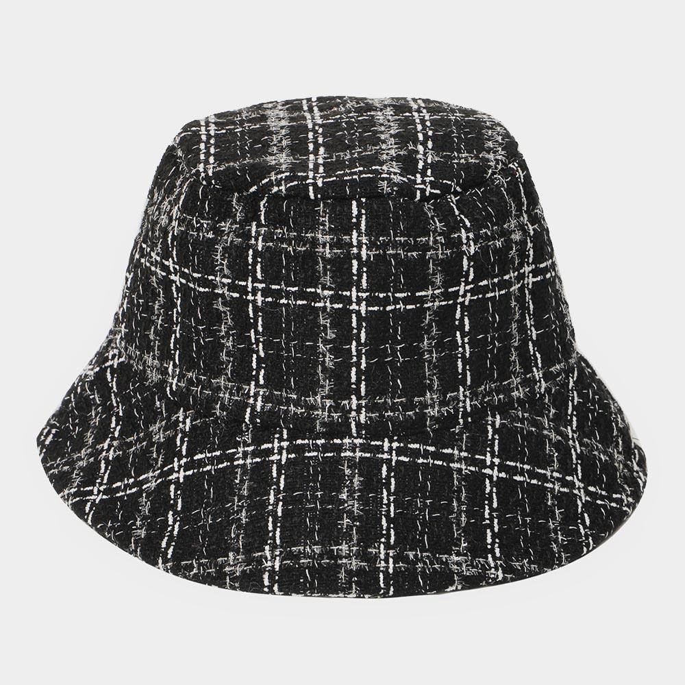 Plaid Check Patterned Bucket Hat - Jewelry Store by Erik Rayo