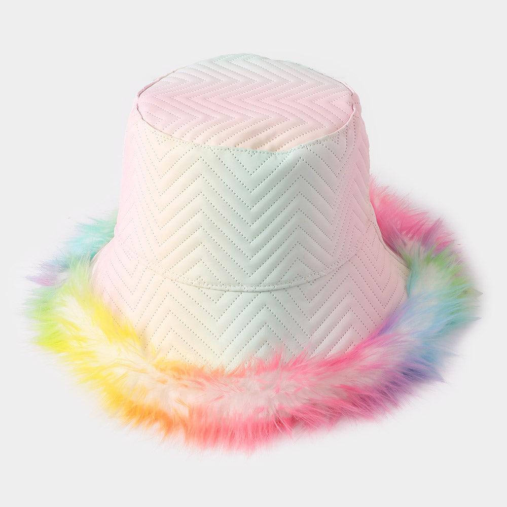 Faux Fur Trimmed Bucket Hat - Jewelry Store by Erik Rayo