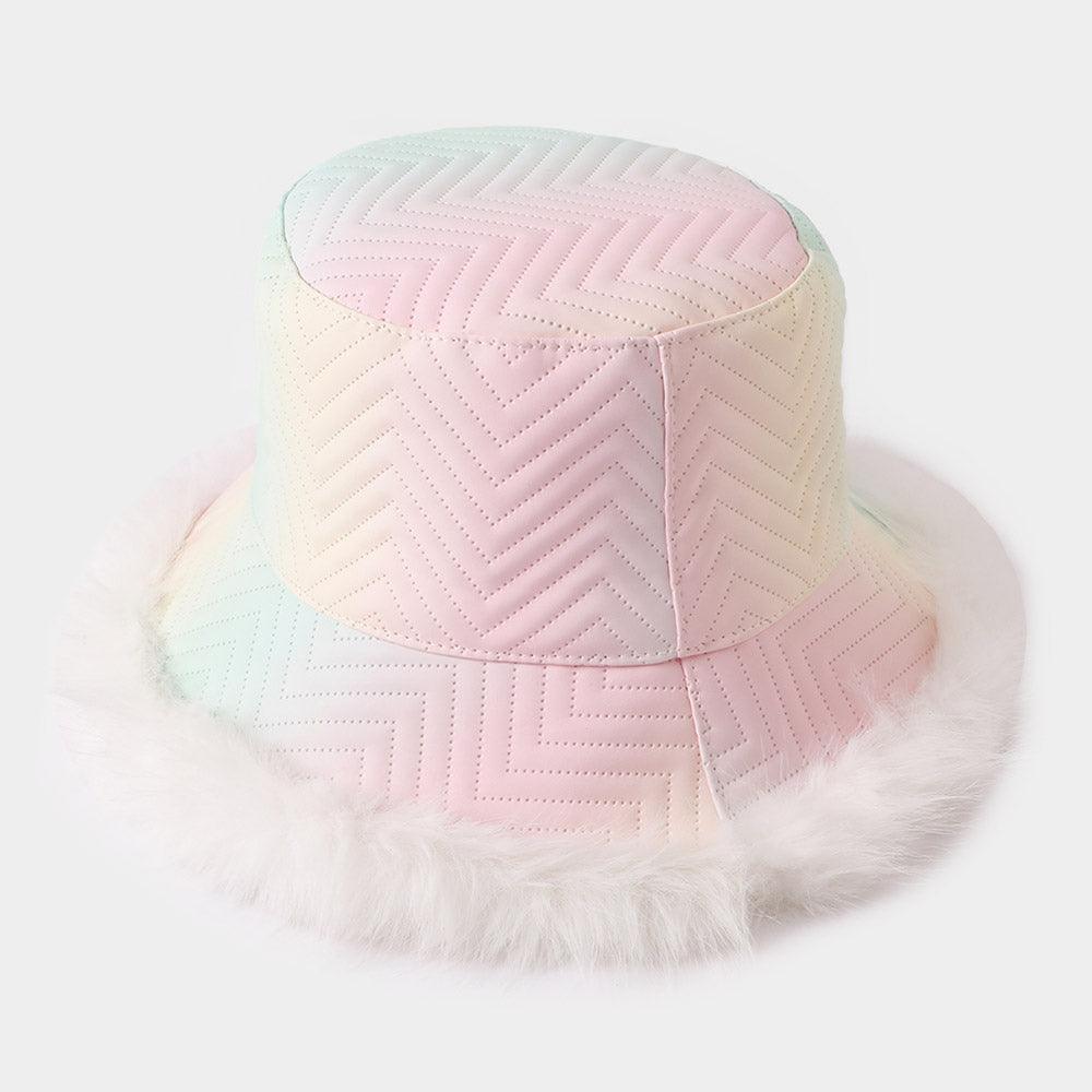 Faux Fur Trimmed Bucket Hat - Jewelry Store by Erik Rayo