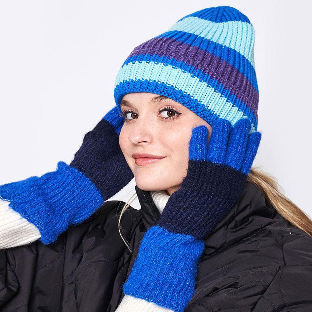 Striped Cuff Beanie Hat - Jewelry Store by Erik Rayo