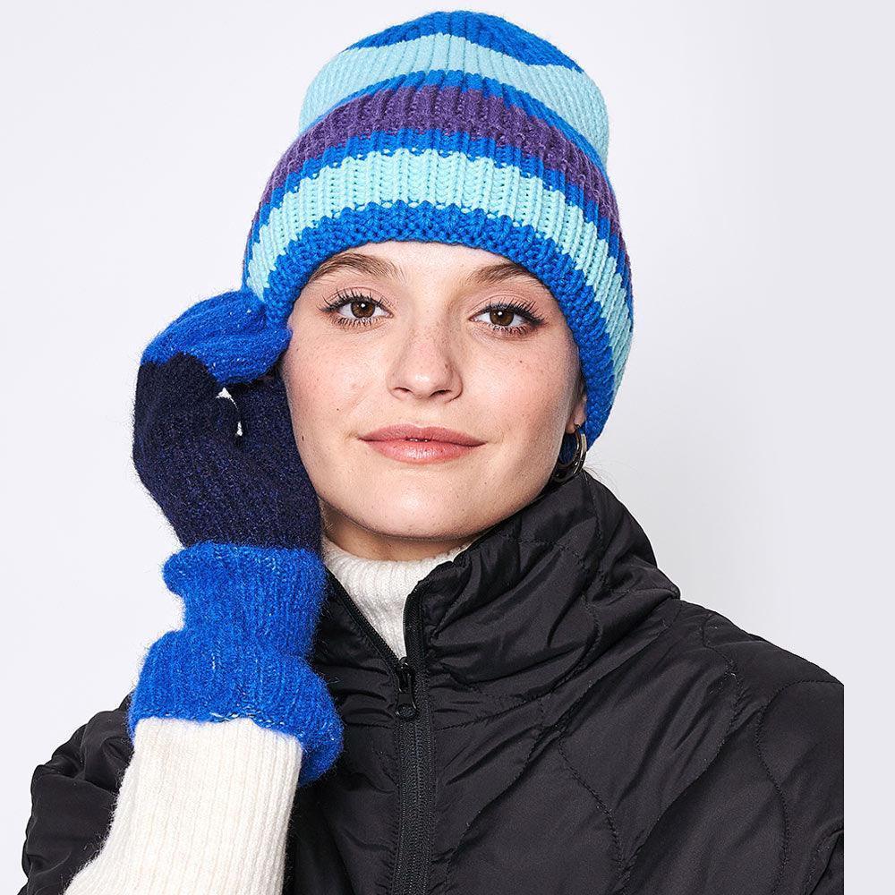 Striped Cuff Beanie Hat - Jewelry Store by Erik Rayo