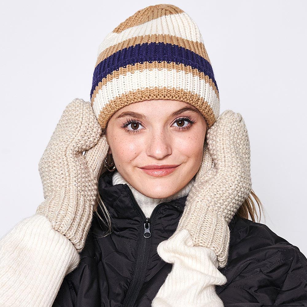 Striped Cuff Beanie Hat - Jewelry Store by Erik Rayo