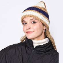 Load image into Gallery viewer, Striped Cuff Beanie Hat
