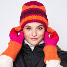 Load image into Gallery viewer, Striped Cuff Beanie Hat
