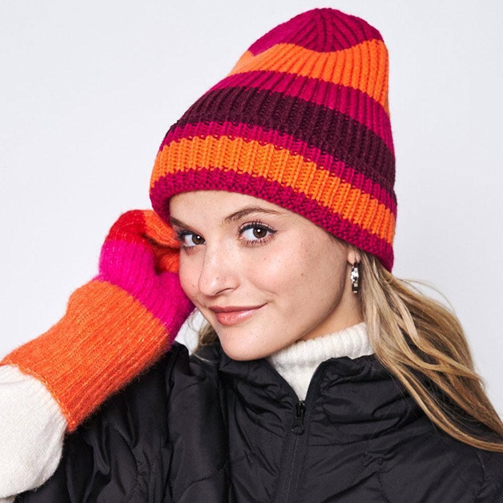 Striped Cuff Beanie Hat - Jewelry Store by Erik Rayo