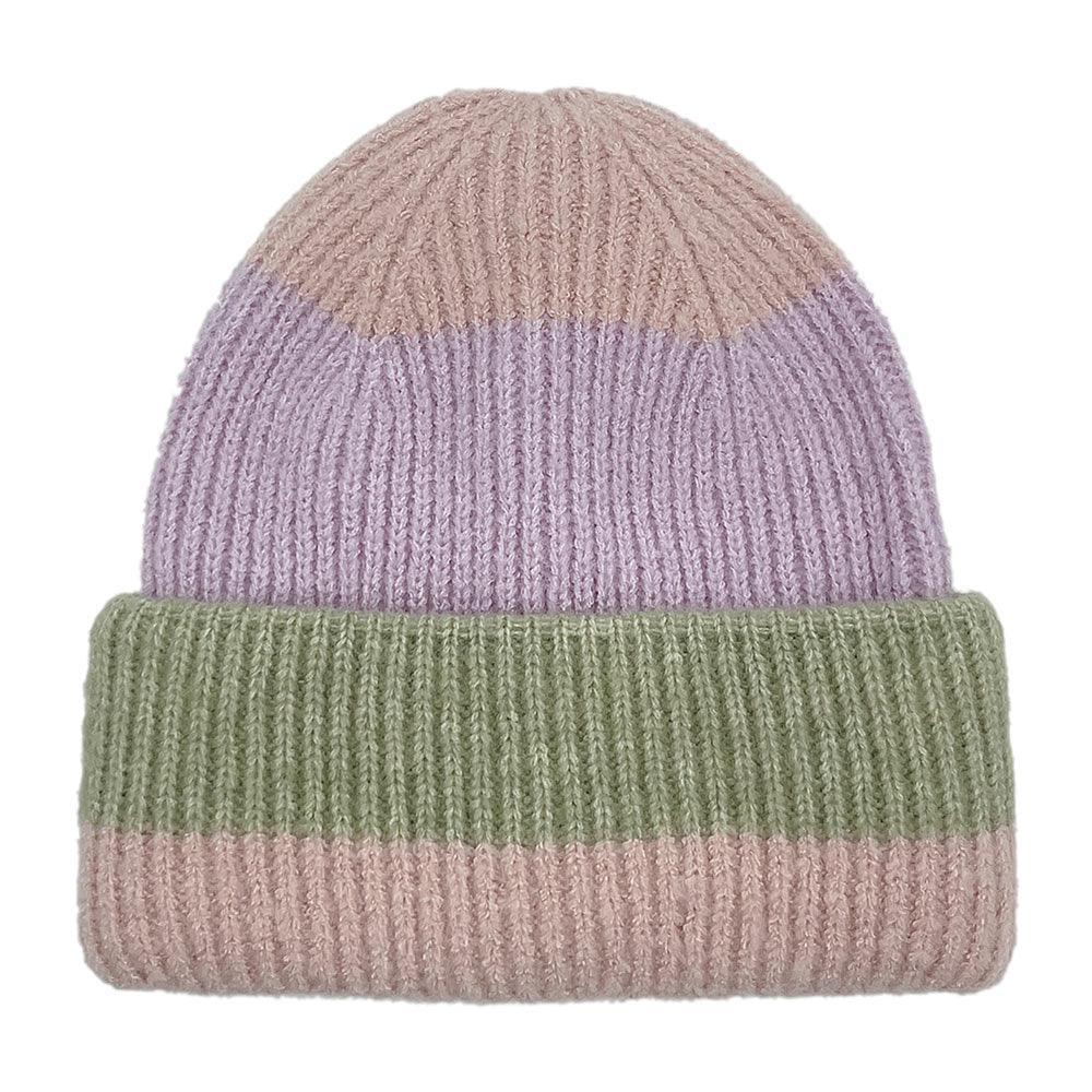 Striped Ribbed Beanie Hat - Jewelry Store by Erik Rayo
