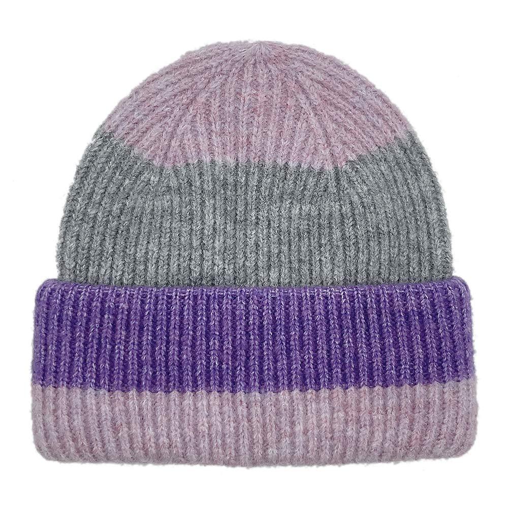 Striped Ribbed Beanie Hat - Jewelry Store by Erik Rayo