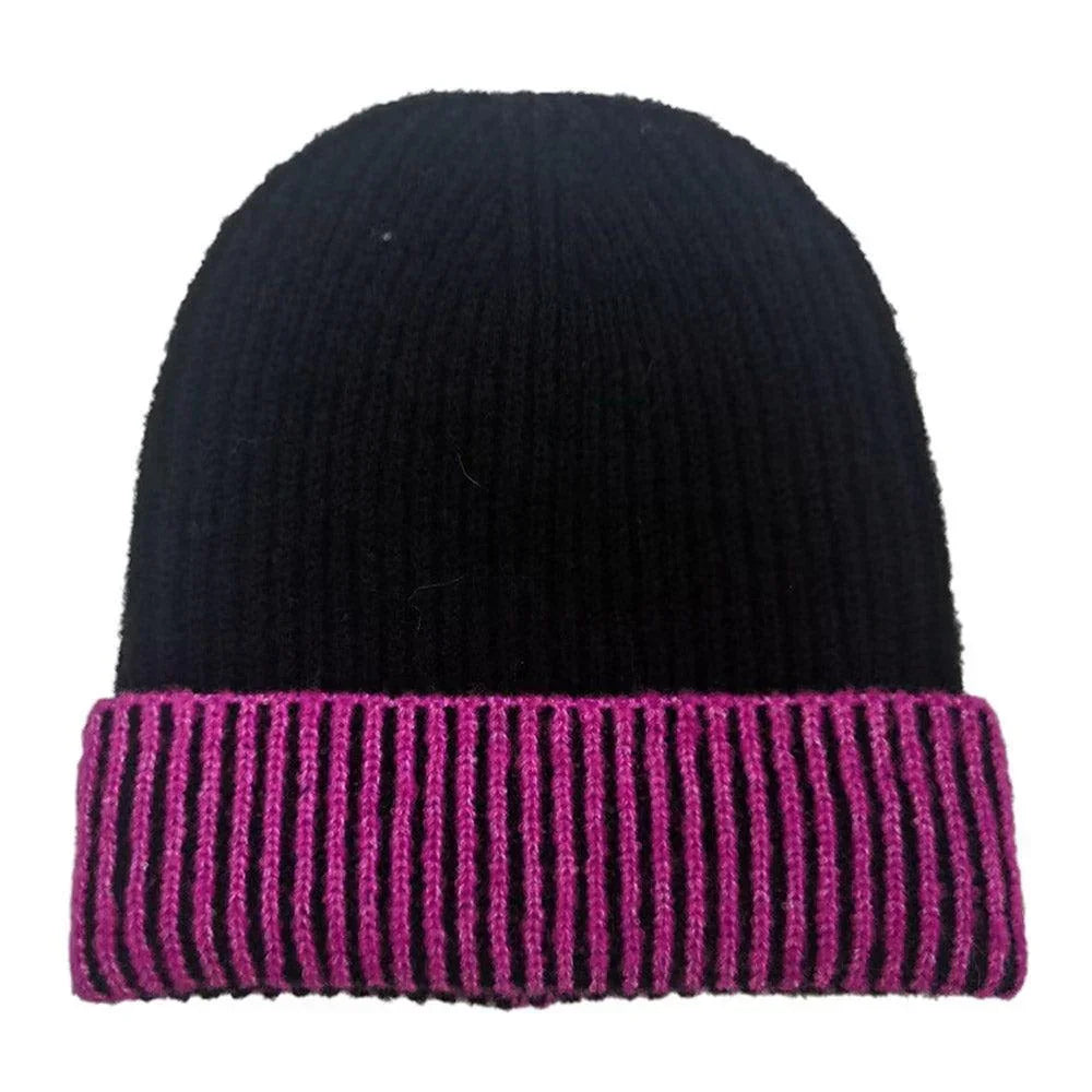 Two Tone Cuff Beanie Hat - Jewelry Store by Erik Rayo