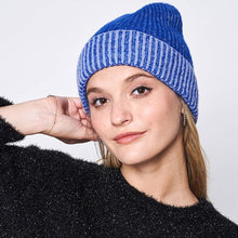 Load image into Gallery viewer, Two Tone Cuff Beanie Hat
