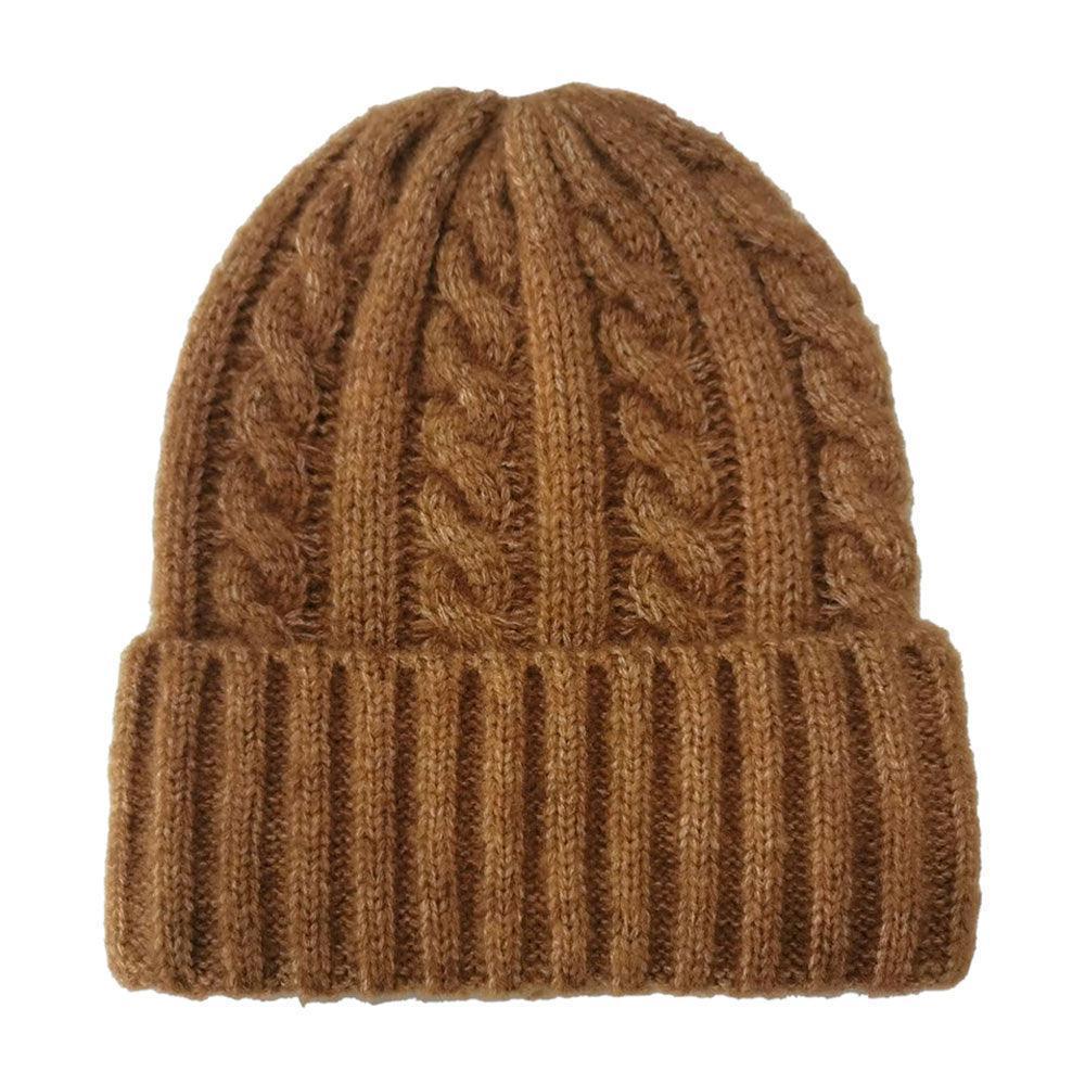 Solid Cable Knit Beanie Hat - Jewelry Store by Erik Rayo