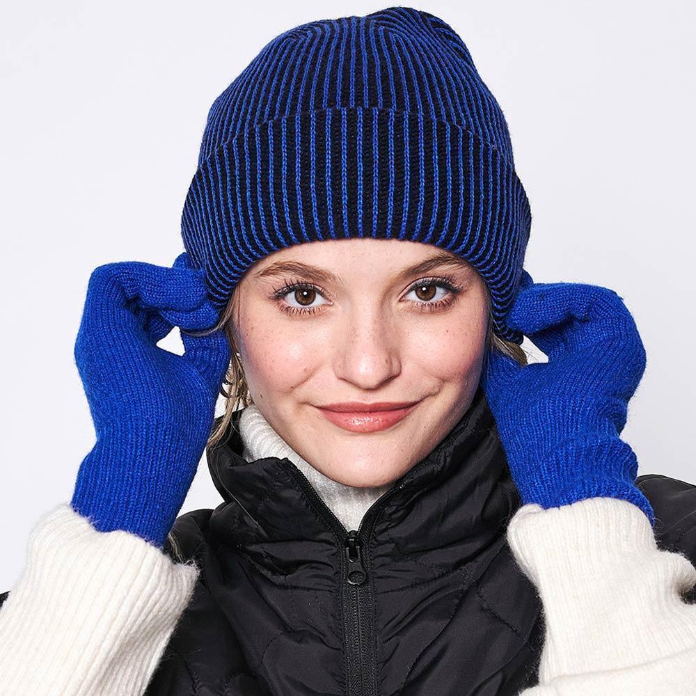 Woven Two Tone Beanie Hat - Jewelry Store by Erik Rayo