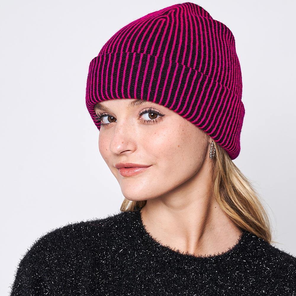 Woven Two Tone Beanie Hat - Jewelry Store by Erik Rayo