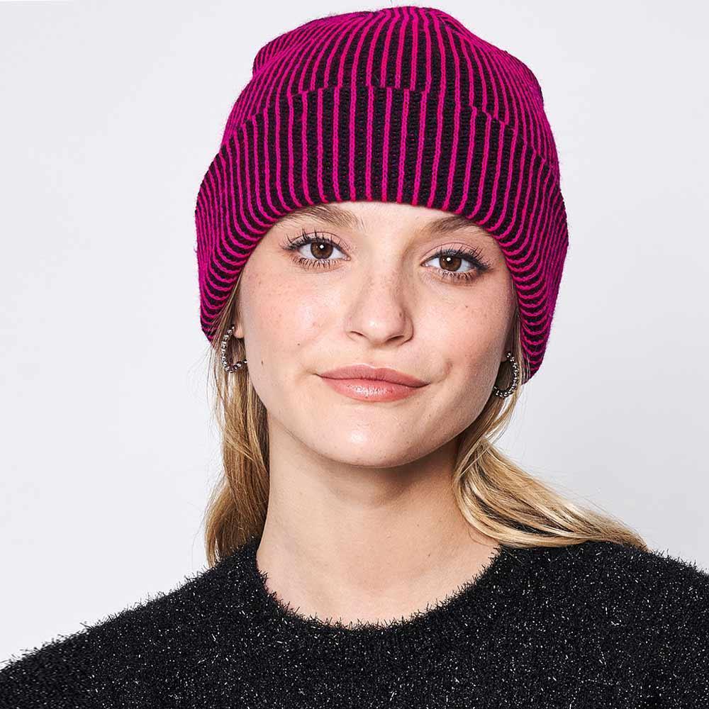 Woven Two Tone Beanie Hat - Jewelry Store by Erik Rayo