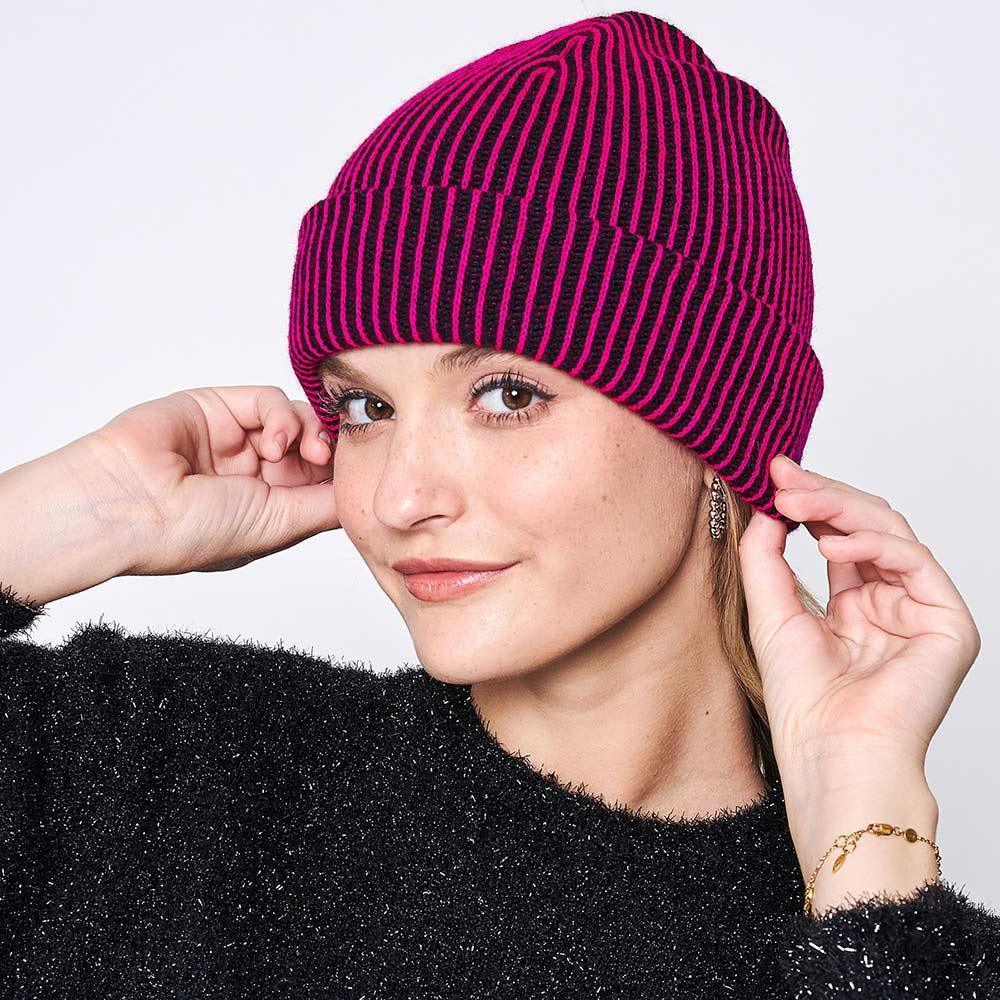 Woven Two Tone Beanie Hat - Jewelry Store by Erik Rayo