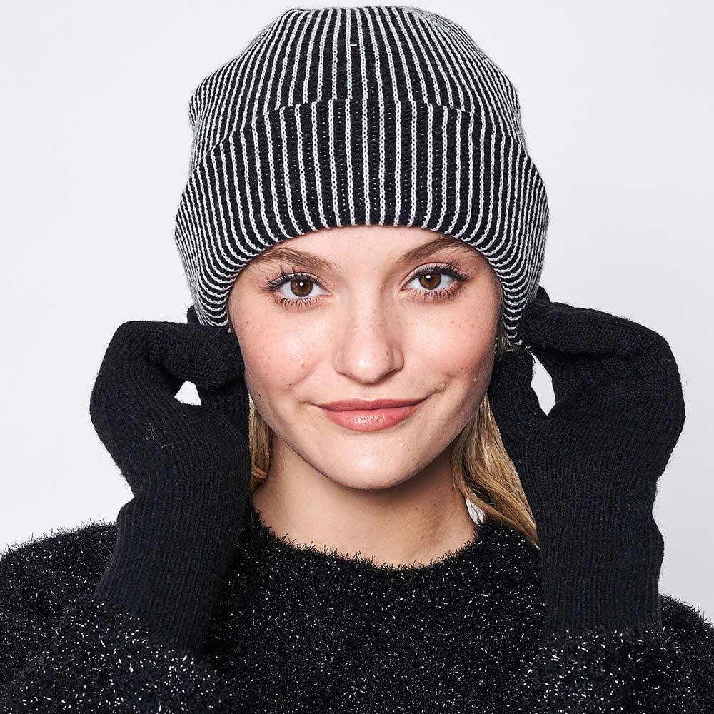 Woven Two Tone Beanie Hat - Jewelry Store by Erik Rayo