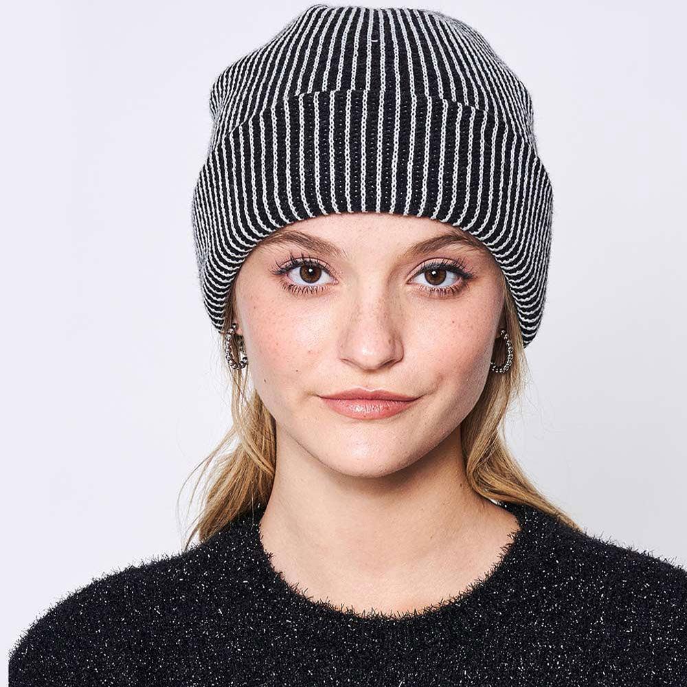 Woven Two Tone Beanie Hat - Jewelry Store by Erik Rayo