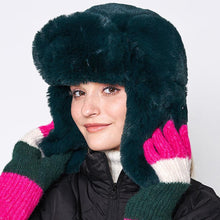 Load image into Gallery viewer, Solid Faux Fur Trapper Hat
