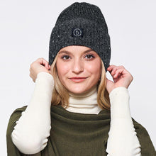 Load image into Gallery viewer, Sequin Embellished Lurex Cuff Beanie Hat
