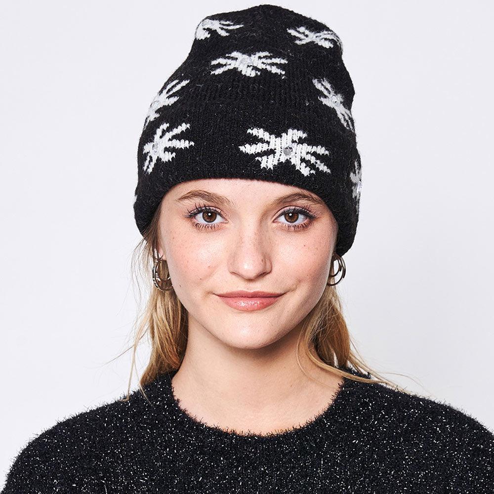 Gem Flower Beanie Hat