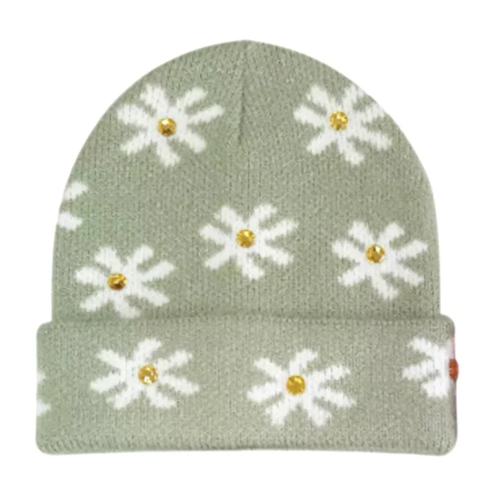 Gem Flower Beanie Hat - Jewelry Store by Erik Rayo