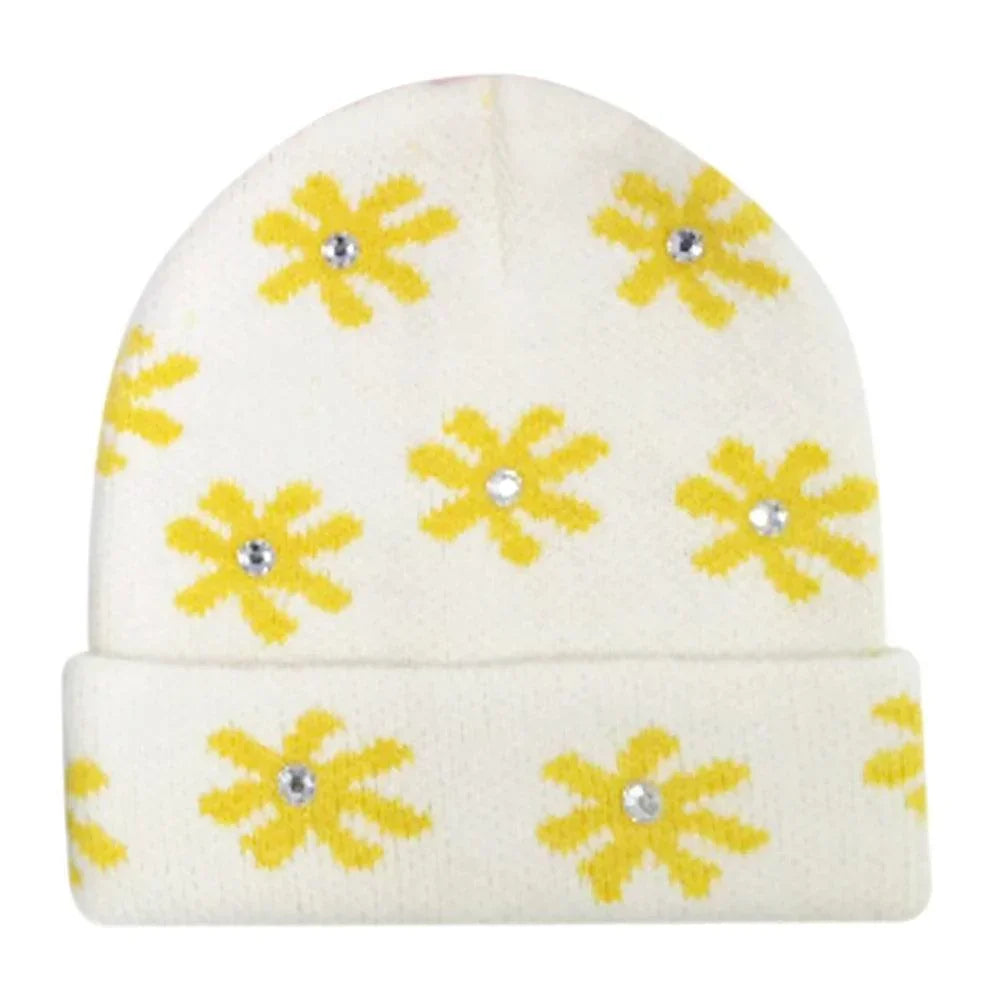 Gem Flower Beanie Hat - Jewelry Store by Erik Rayo