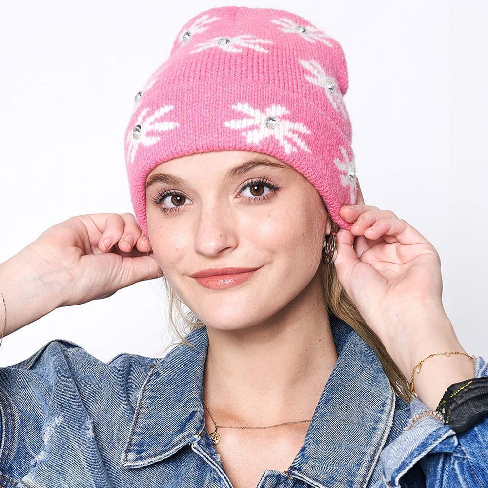 Gem Flower Beanie Hat - Jewelry Store by Erik Rayo