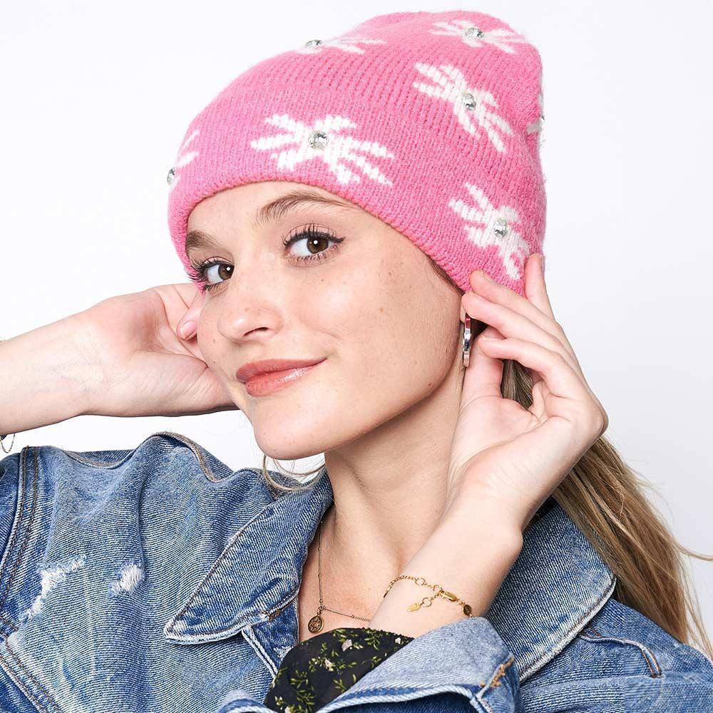 Gem Flower Beanie Hat - Jewelry Store by Erik Rayo