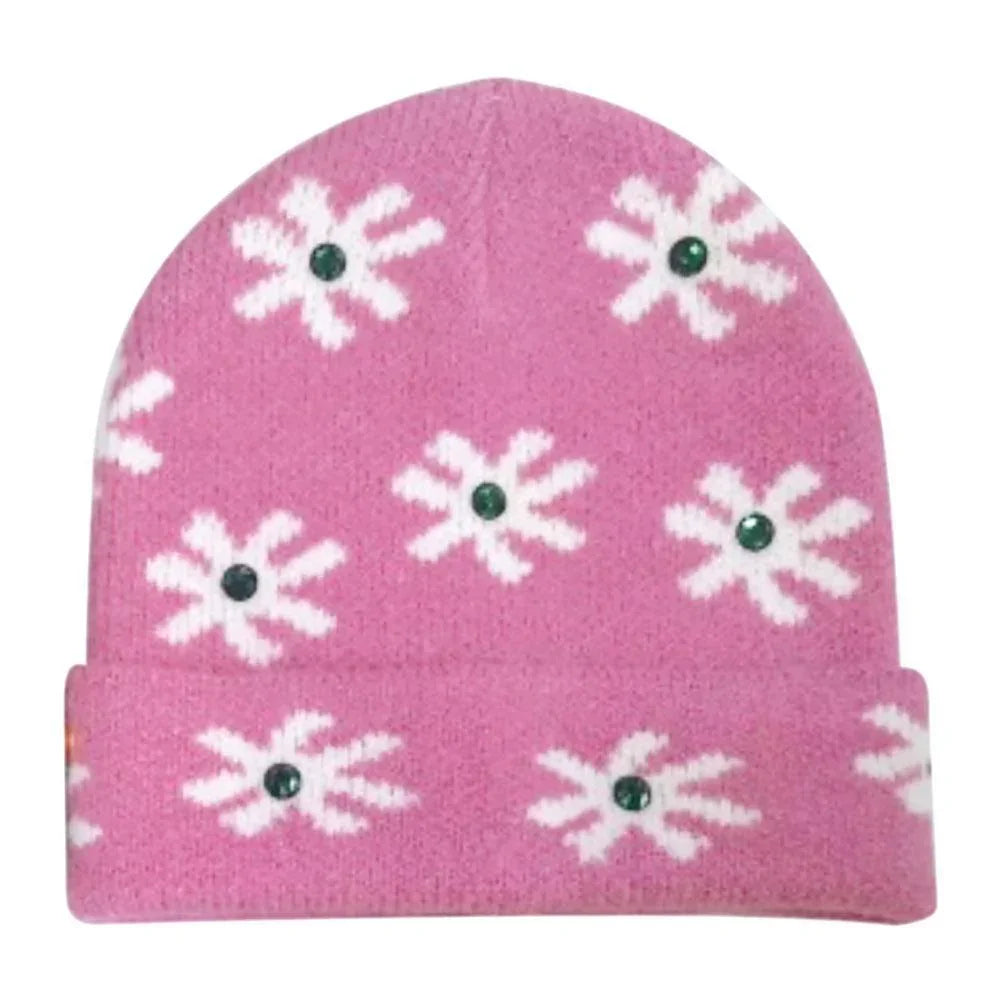Gem Flower Beanie Hat - Jewelry Store by Erik Rayo
