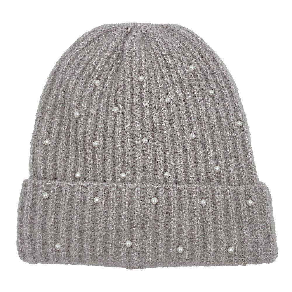 Knitted Pearl Beanie Hat - Jewelry Store by Erik Rayo