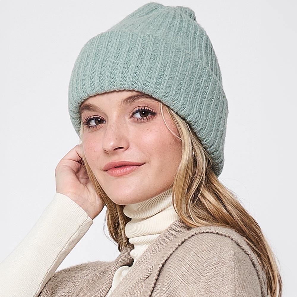 Solid Knitted Beanie Hat - Jewelry Store by Erik Rayo