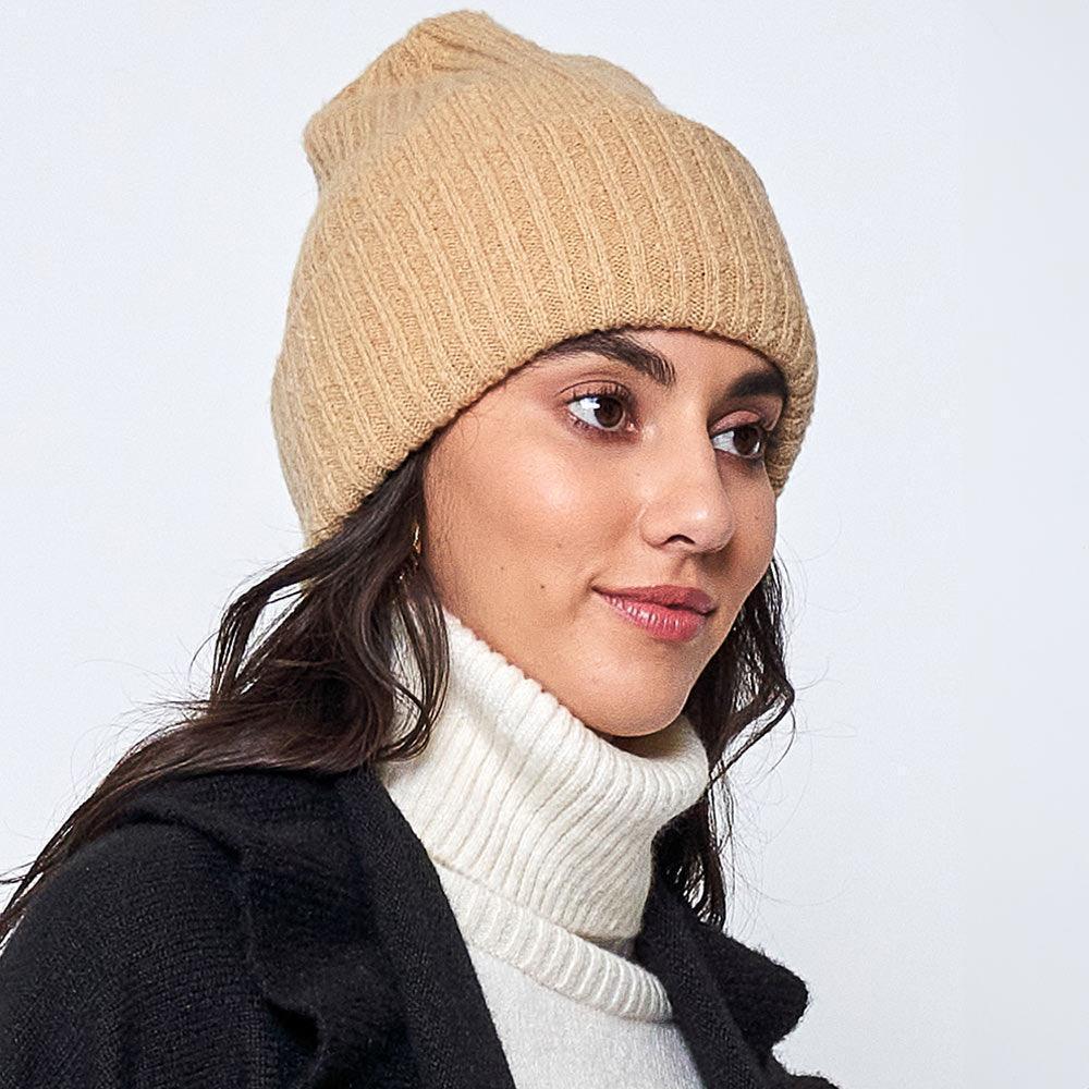 Solid Knitted Beanie Hat - Jewelry Store by Erik Rayo