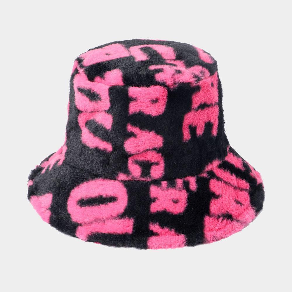 Patterned Faux Fur Bucket Hat - Jewelry Store by Erik Rayo