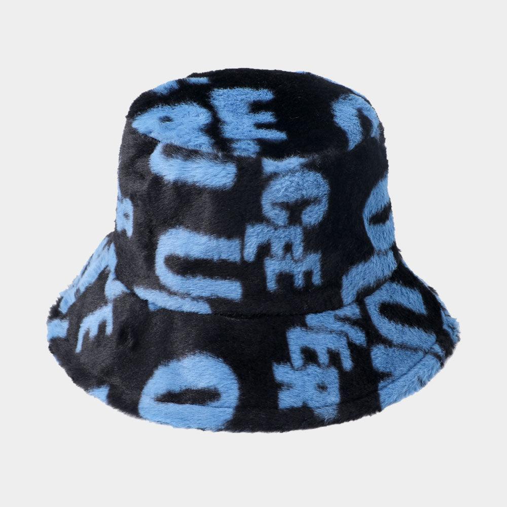Patterned Faux Fur Bucket Hat - Jewelry Store by Erik Rayo
