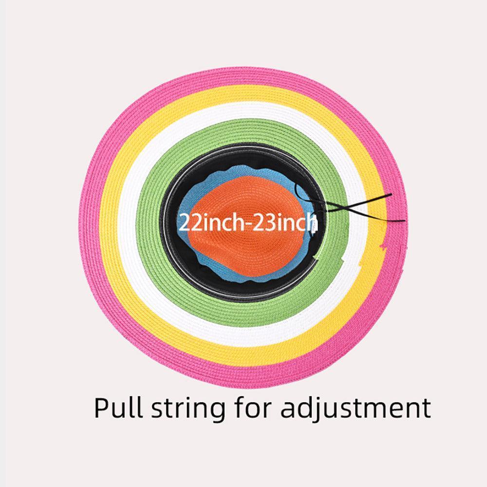 Color Block Panama Straw Sun Hat - Jewelry Store by Erik Rayo