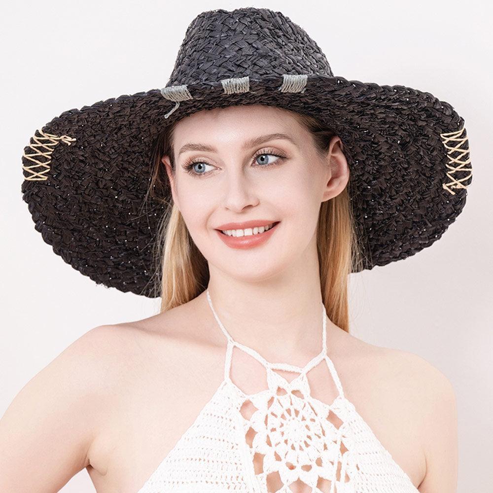 Raffia Pointed Straw Sun Hat - Jewelry Store by Erik Rayo