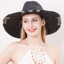 Load image into Gallery viewer, Raffia Pointed Straw Sun Hat
