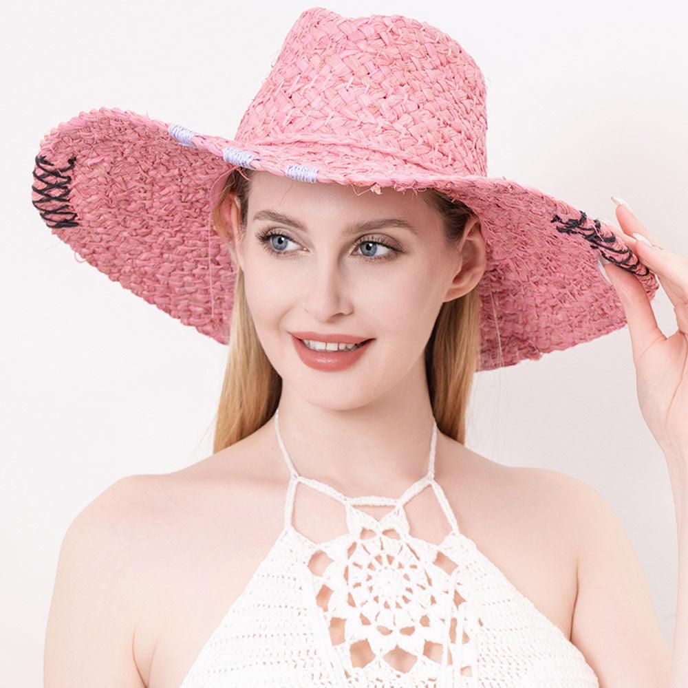 Raffia Pointed Straw Sun Hat