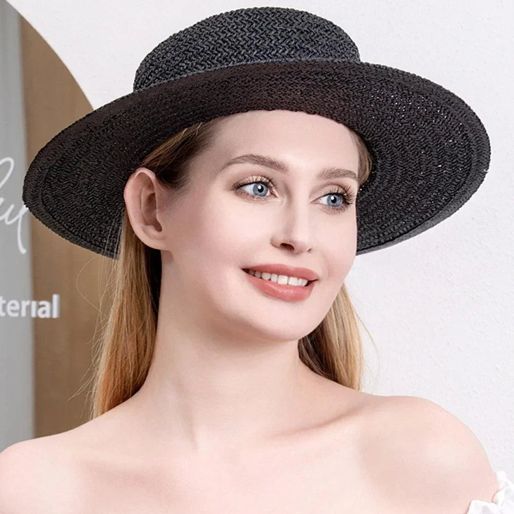 Black Band Straw Sun Hat - Jewelry Store by Erik Rayo