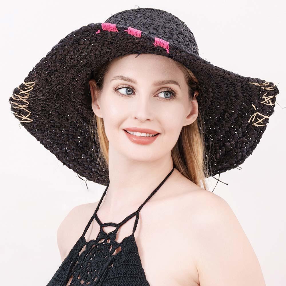Color Edged Straw Floppy Sun Hat - Jewelry Store by Erik Rayo