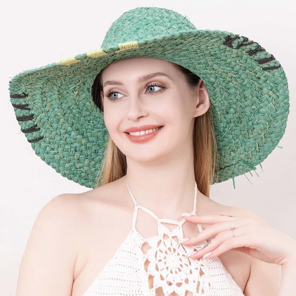 Color Edged Straw Floppy Sun Hat - Jewelry Store by Erik Rayo