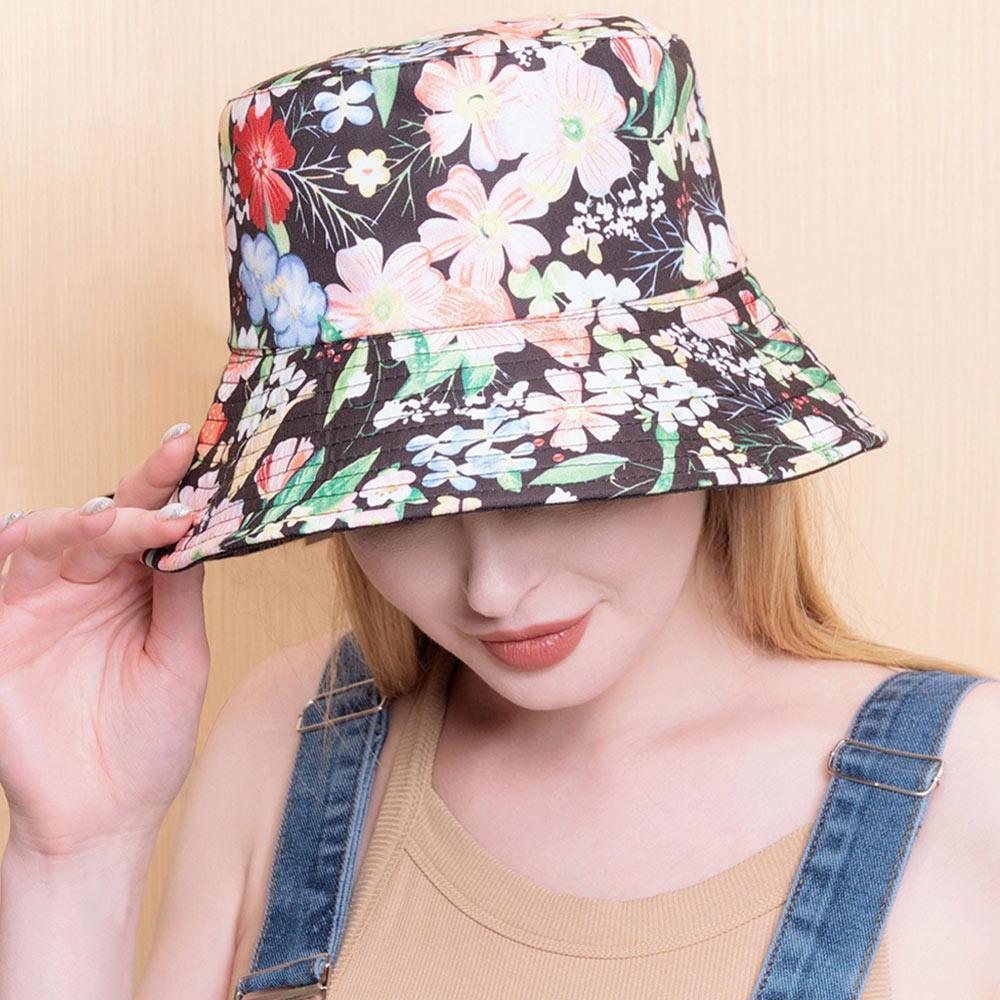 Flower Patterned Bucket Hat - Jewelry Store by Erik Rayo