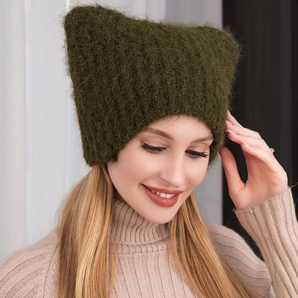 Cat Knit Beanie Hat - Jewelry Store by Erik Rayo