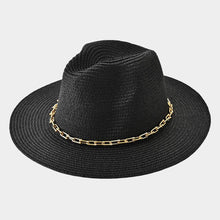 Load image into Gallery viewer, Hardware Chain Band Pointed Straw Hat
