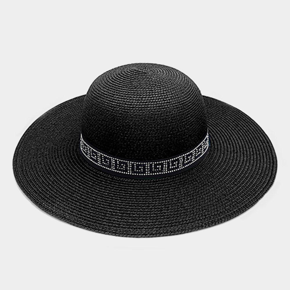 Greek Pattern Band Straw Sun Hat