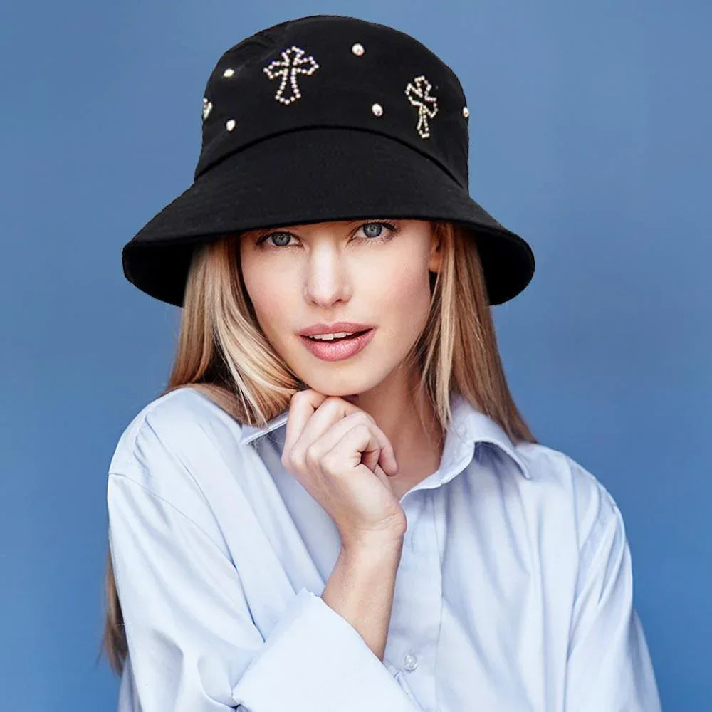 Bling Cross Bucket Hat - Jewelry Store by Erik Rayo